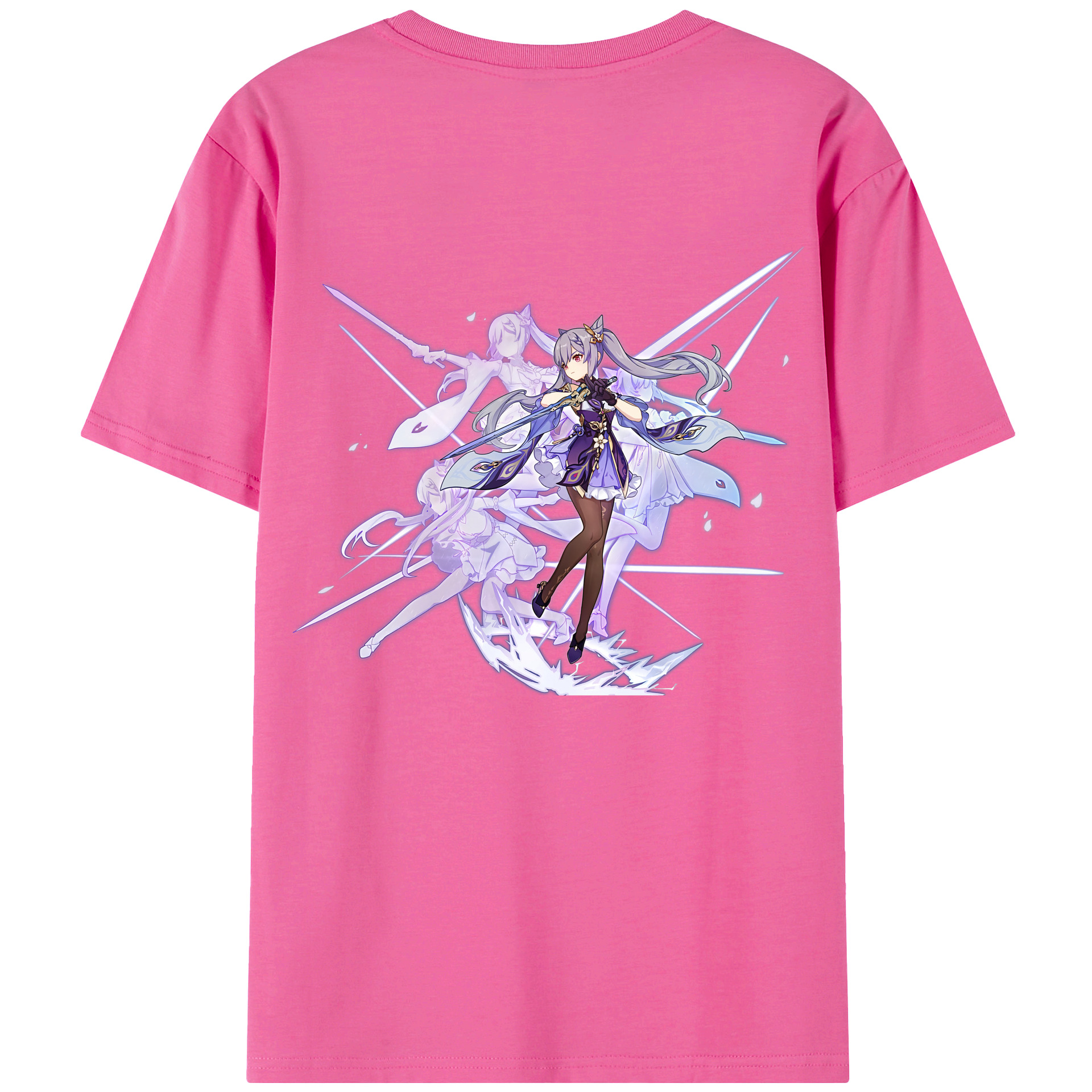 げんし神 刻晴 こくせい genshin Kokusei レディース半袖Tシャツ(バックプリント)